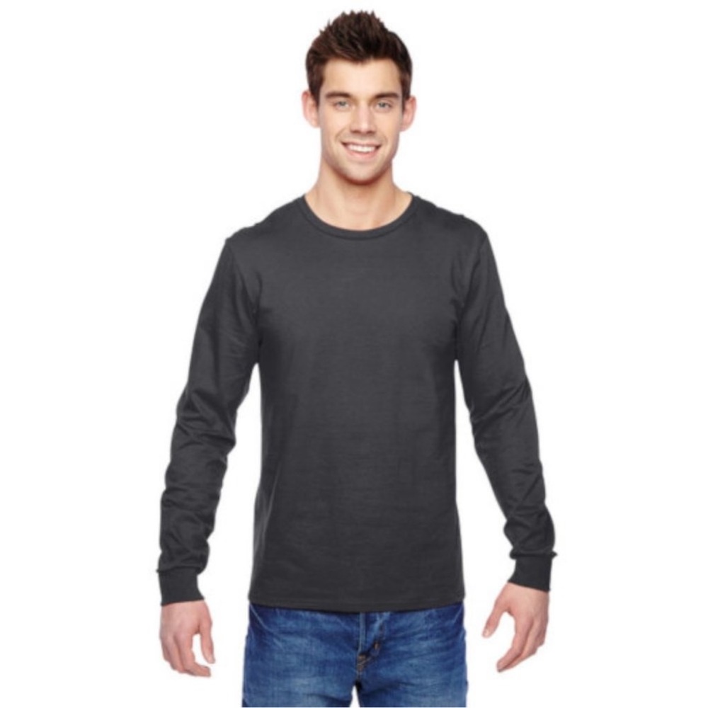 Fruit of the Loom Charcoal Gray Long Sleeve Tee Shirt
